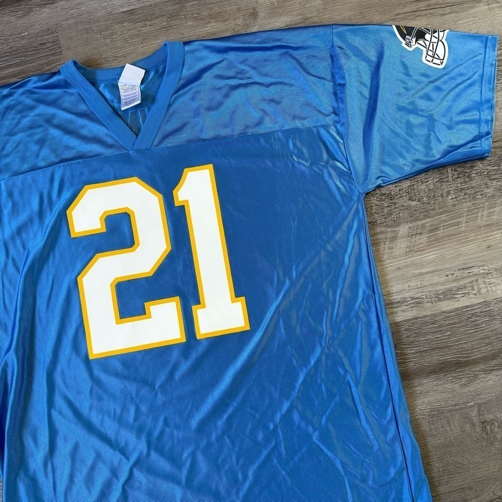 Vintage San Diego Chargers Ladainian Tomlinson blue yellow jersey Men XXL 2XL - Picture 3 of 9
